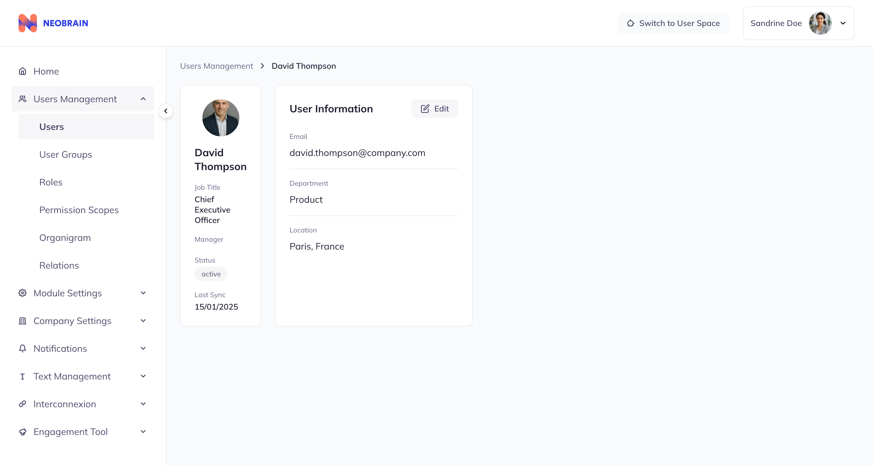 User Detail