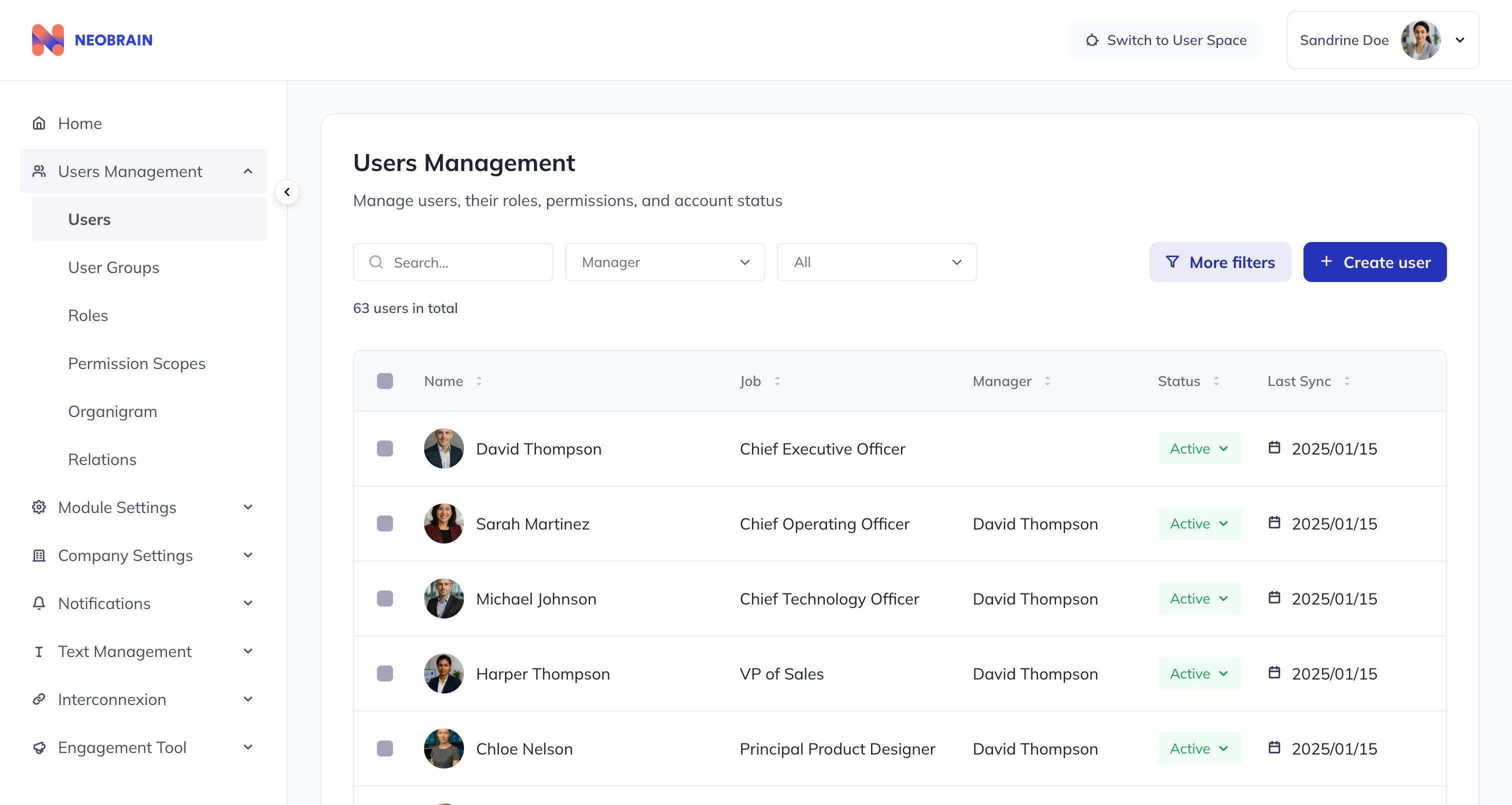 Users List